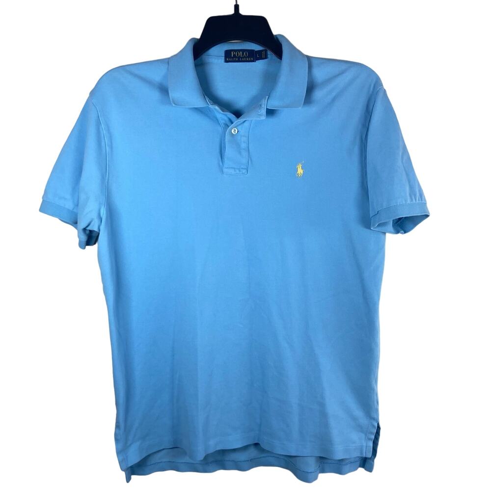 Polo Ralph Lauren Polo Shirt‎ Men’s Size Large Blue Cotton Short Sleeve Classic